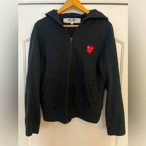 Comme des Garcons black zipper sweater jacket